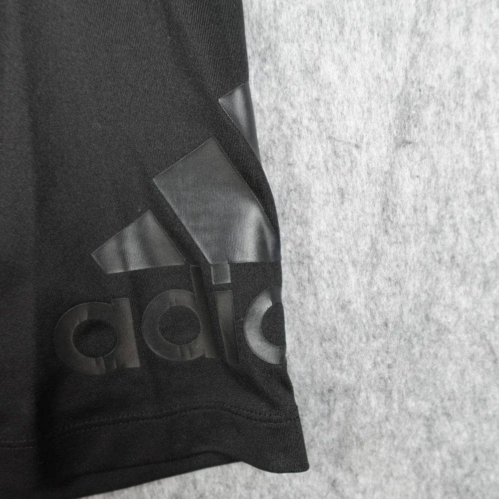 Adidas Shorts Men Large Black Climalite Three Stripe Performance Athletic Gym 9